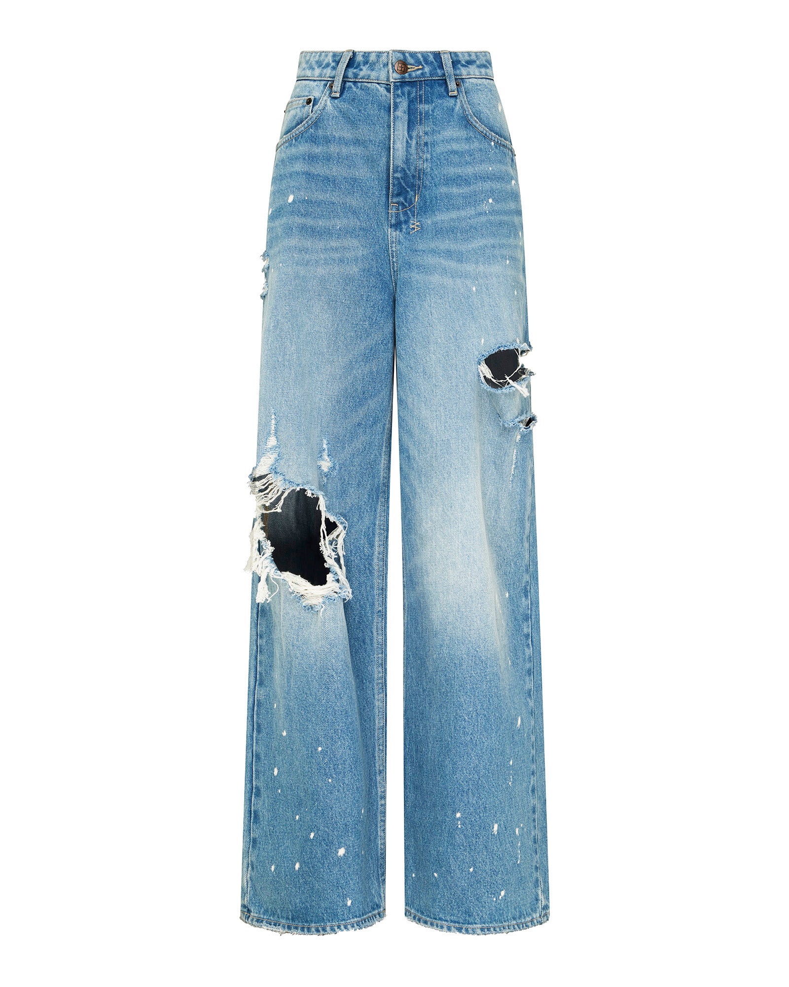 Womens Ksuper Surge Trashed Baggy Denim Jeans - Image 7