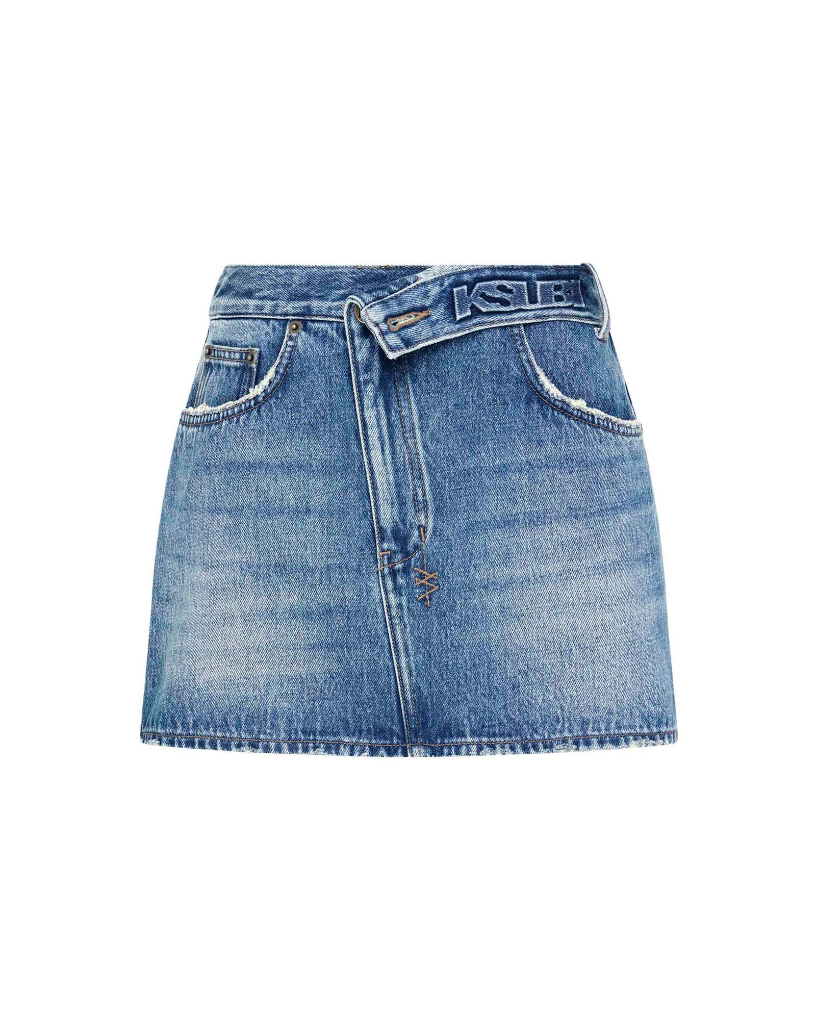 Womens Low Rider Mini Flip Aged Skirts - Image 6