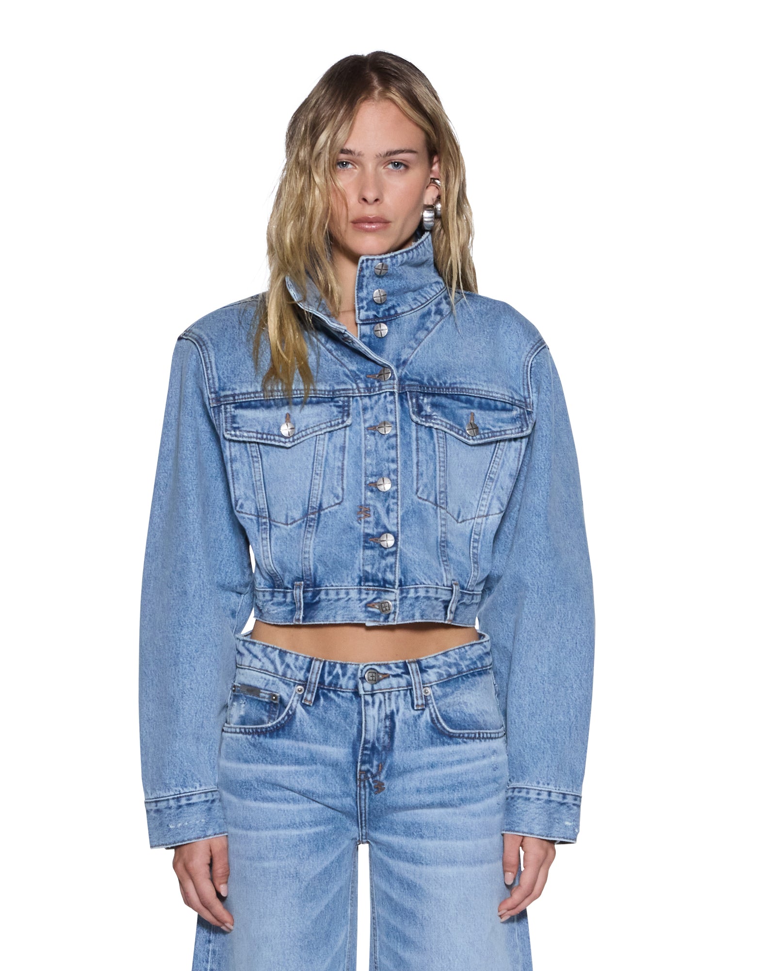 Womens Headline Jacket Mercer Blue Jackets - Image 4