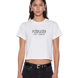 Womens Shrunken Ss Tee Vintage White Tees