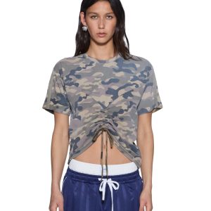 Womens Ruched Everyday Ss Tee Camo Tees