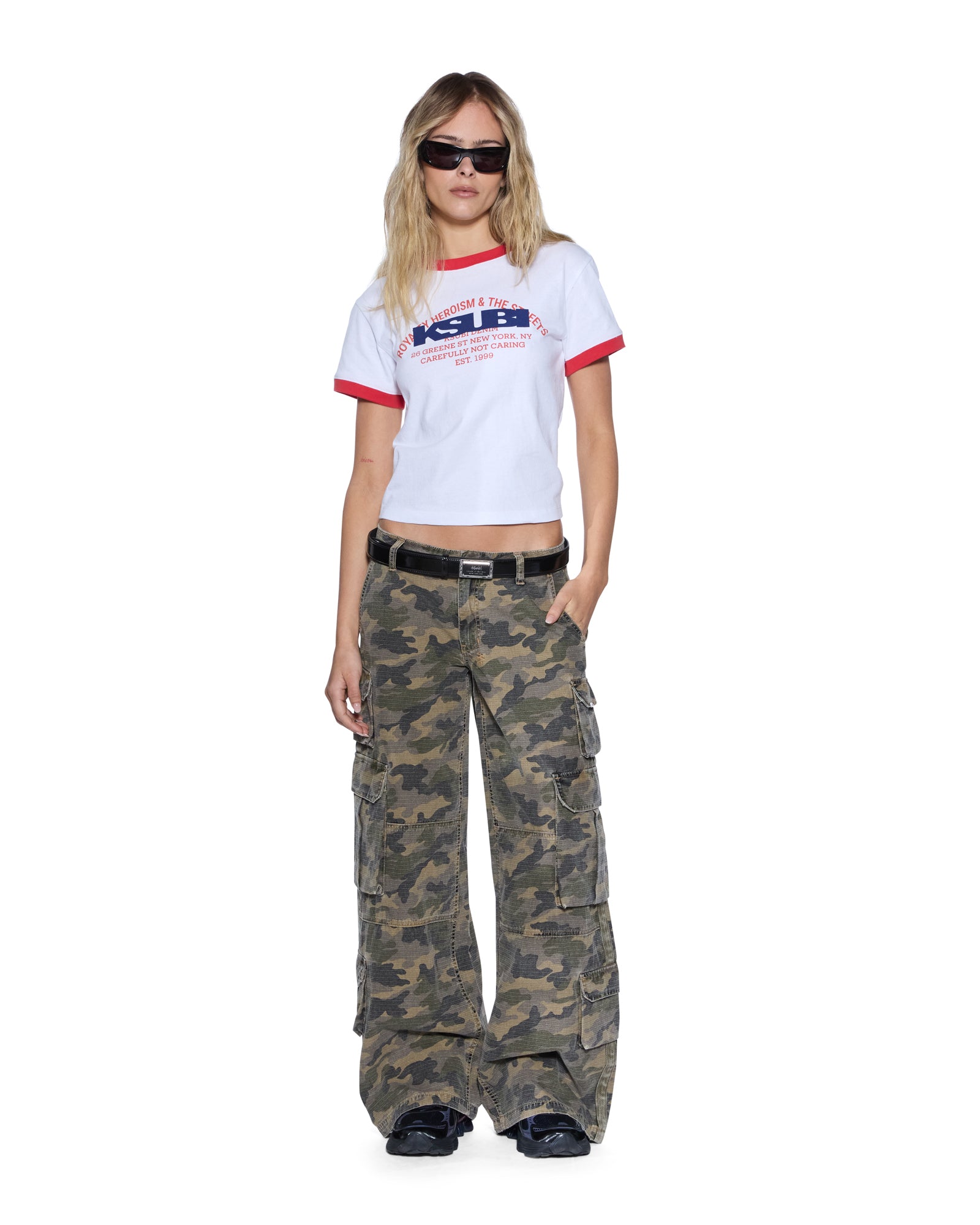 Womens Varsity Shrunken Ss Tee White Tees - Image 2