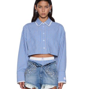 Womens Balter Ls Shirt Blu Check Shirts
