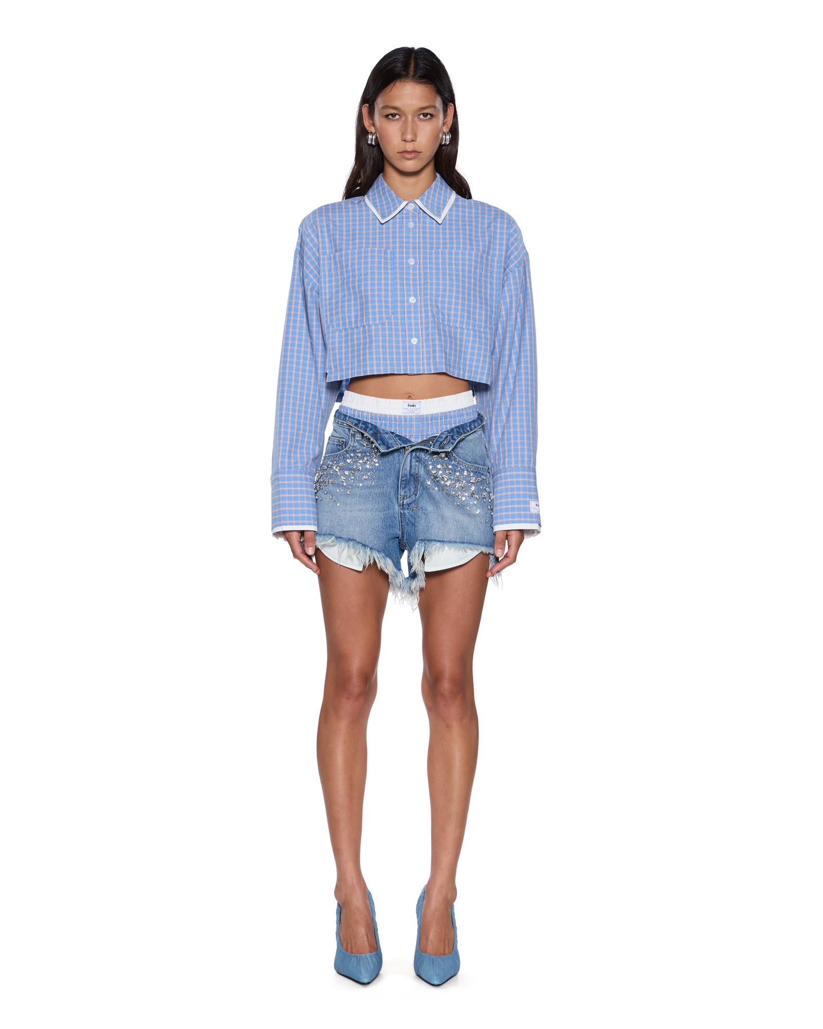 Womens Balter Ls Shirt Blu Check Shirts - Image 2