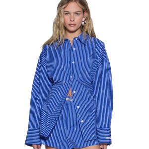 Womens Astra Shirt Cobalt Stripe Shirts