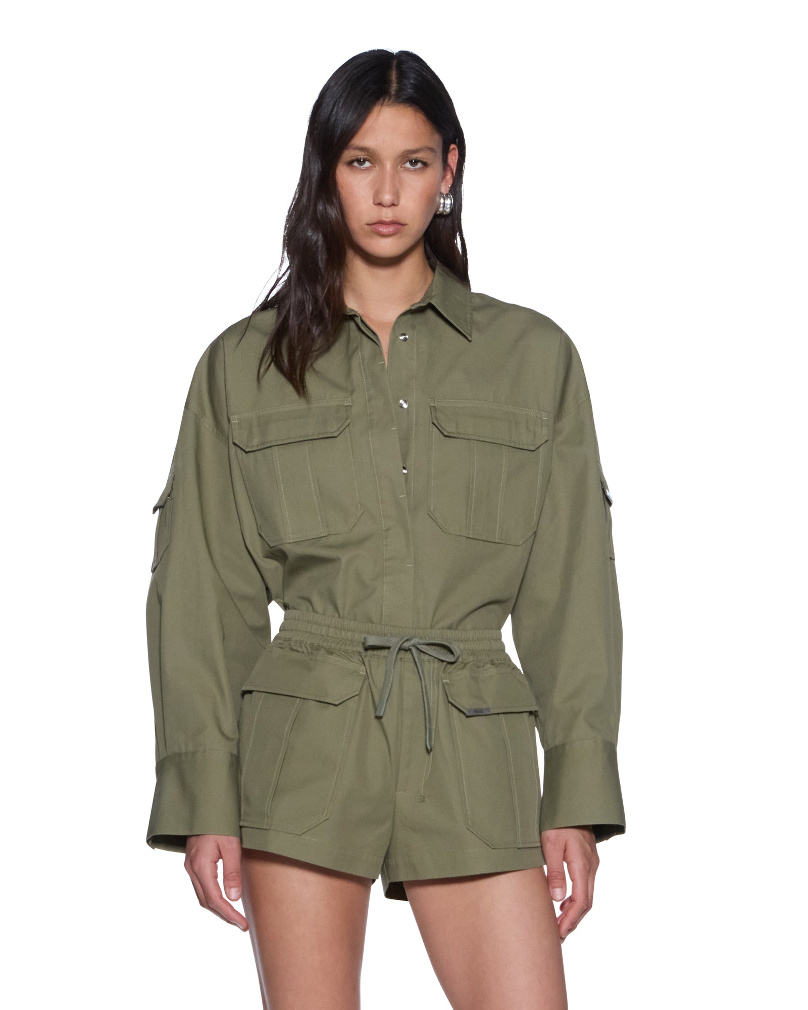 Womens Astra Ls Cargo Shirt Khaki Shirts