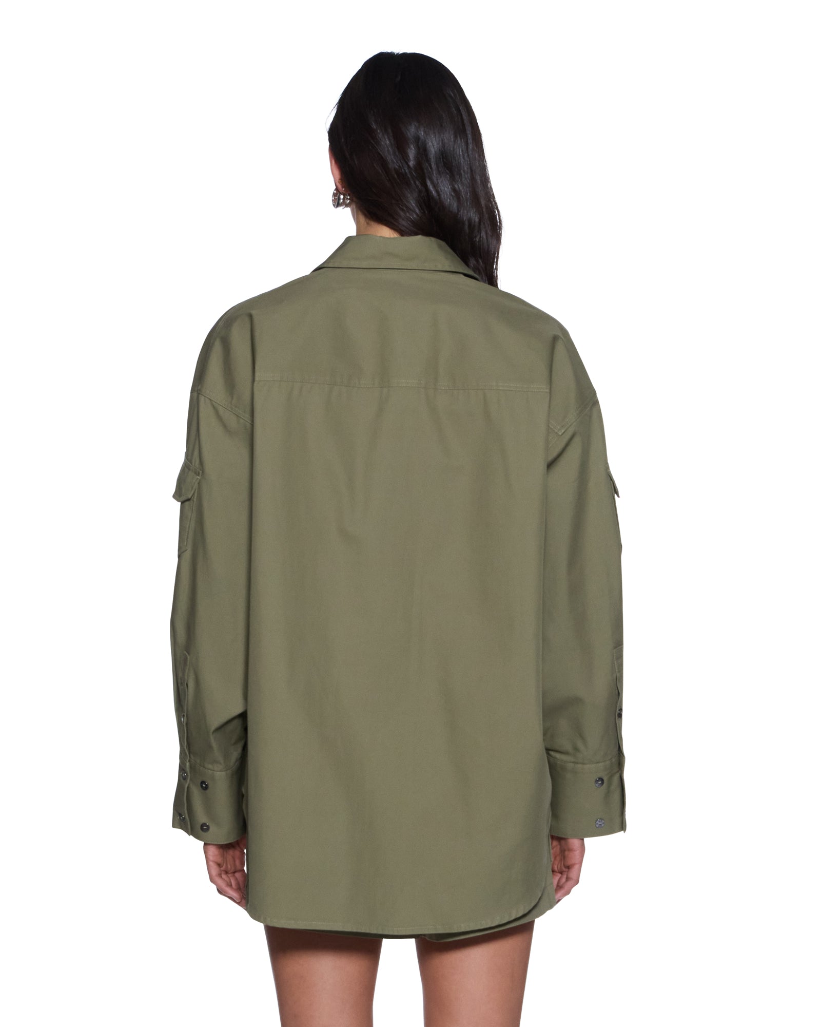 Womens Astra Ls Cargo Shirt Khaki Shirts - Image 5