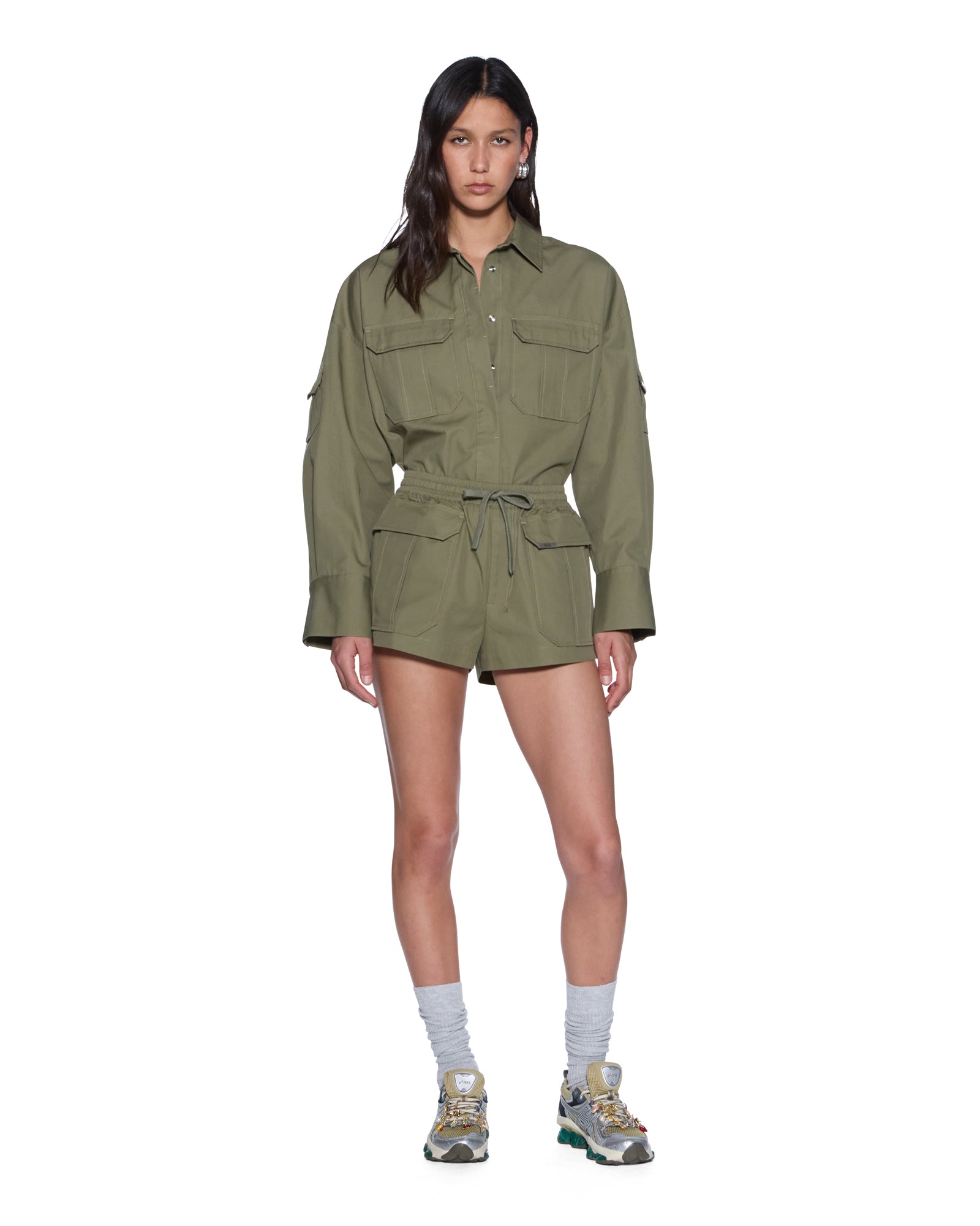Womens Harper Shorts Khaki Walkshorts - Image 2