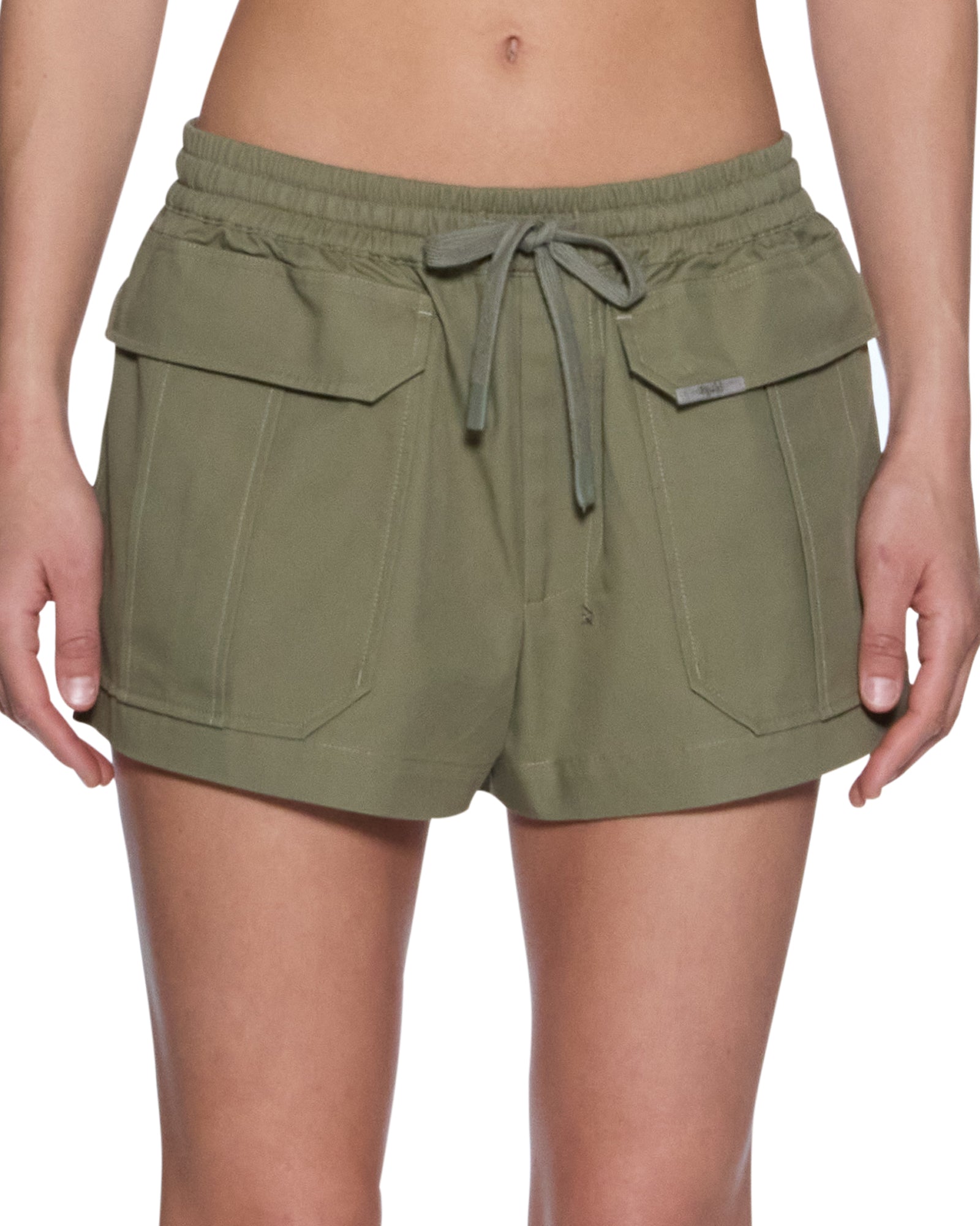Womens Harper Shorts Khaki Walkshorts - Image 3