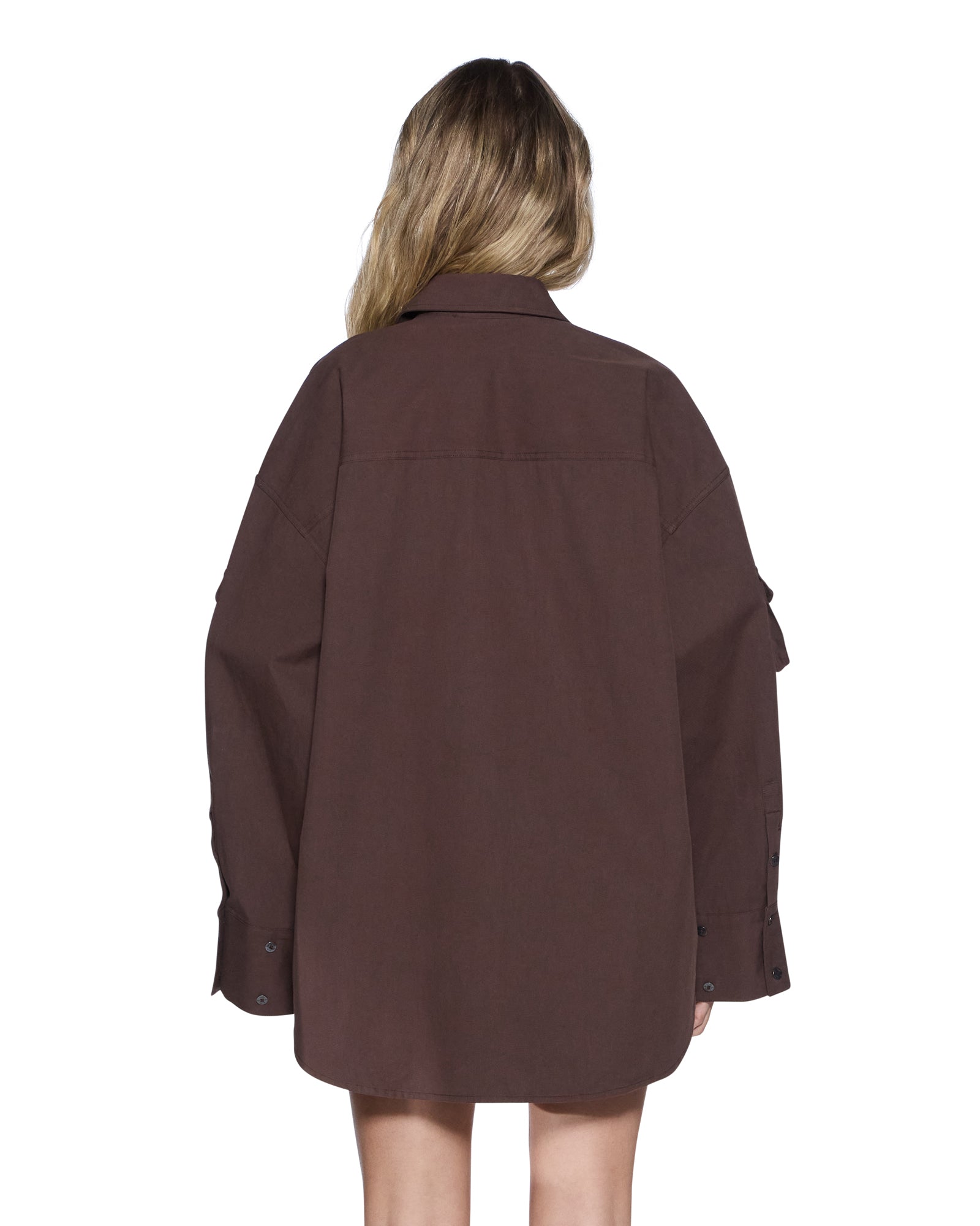 Womens Astra Ls Cargo Shirt Chocolate Shirts - Image 4
