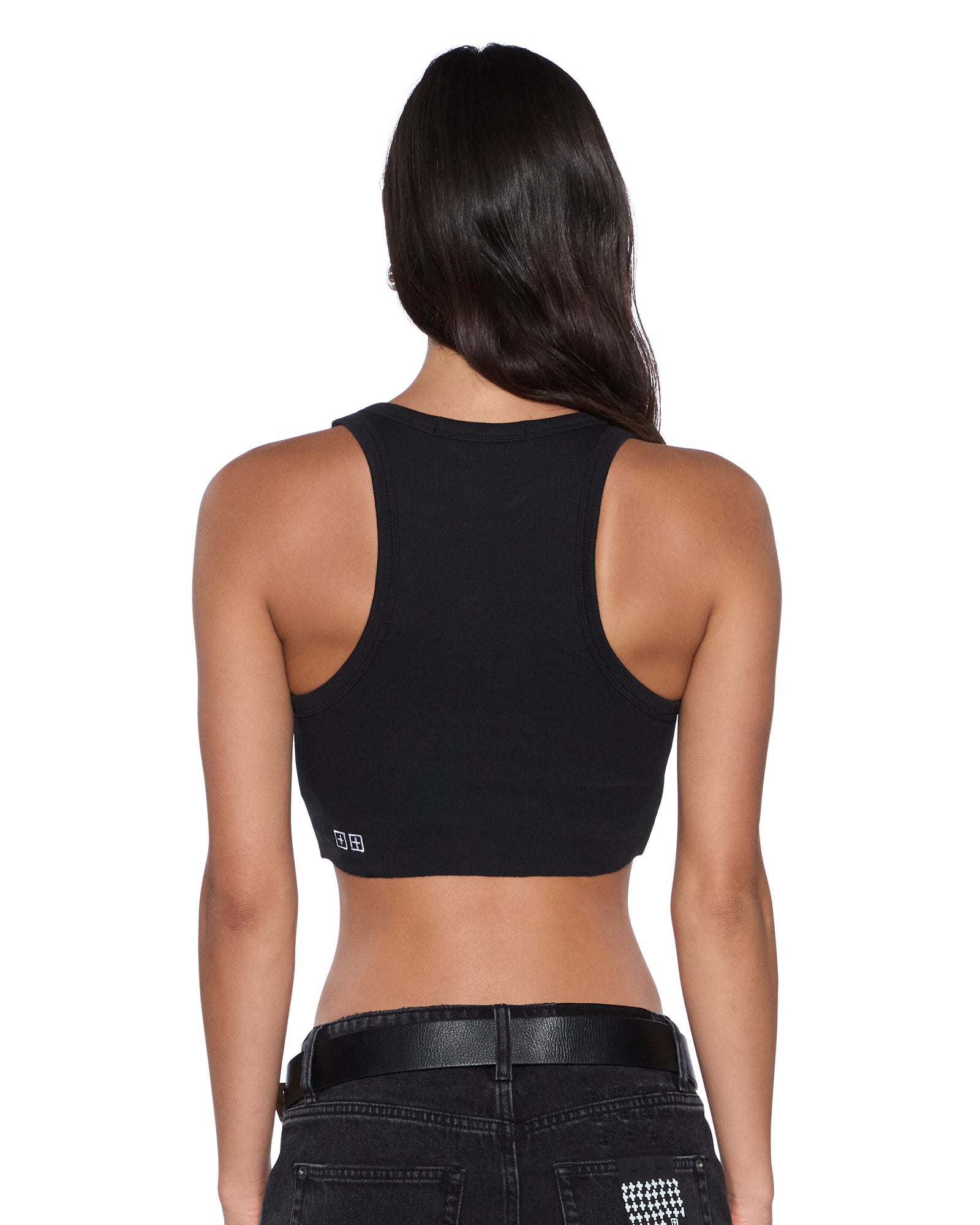 Womens 1999 Origin Cropped Tank Black Tees - Image 4