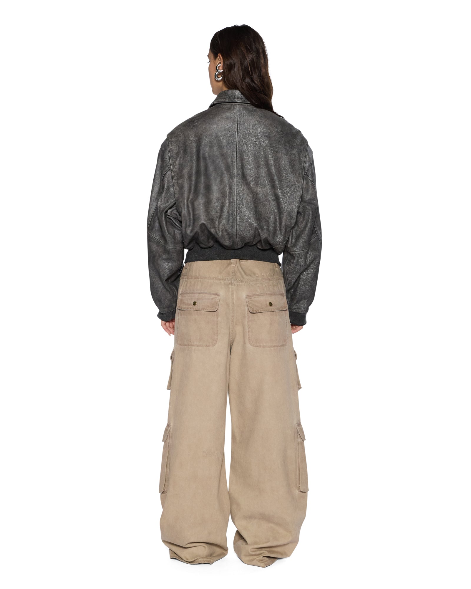 Womens Highway Bomber Vintage Black Jackets - Image 4