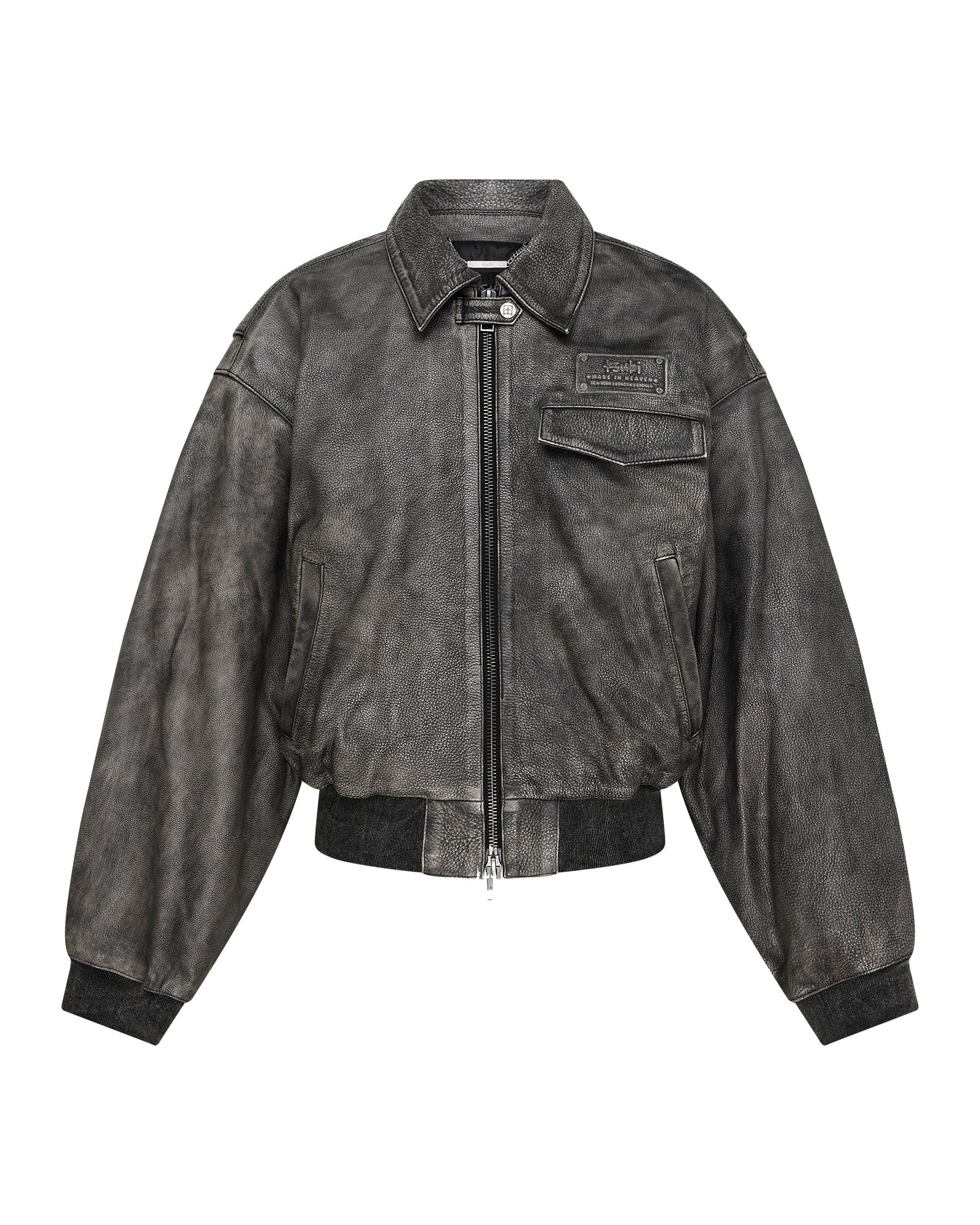 Womens Highway Bomber Vintage Black Jackets - Image 6