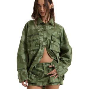 Womens Astra Cargo Shirt Hash Camo Shirts