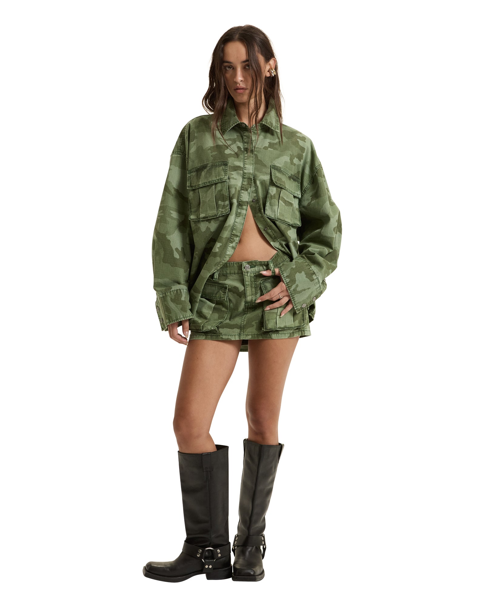 Womens Astra Cargo Shirt Hash Camo Shirts - Image 2
