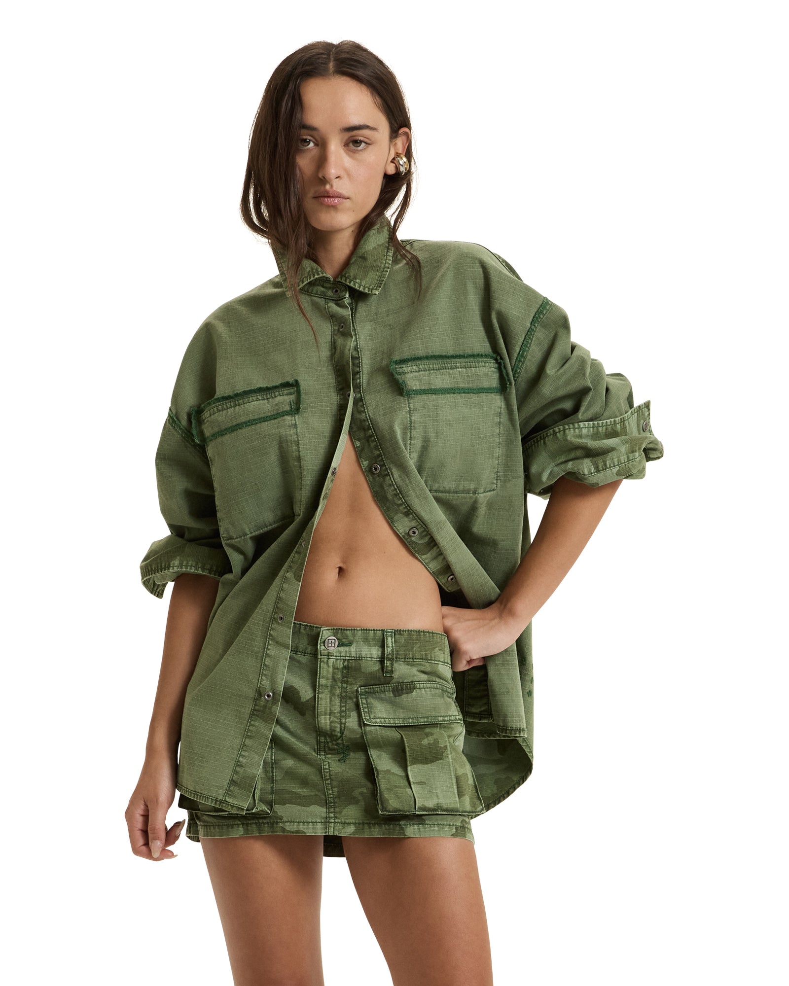 Womens Astra Cargo Shirt Hash Camo Shirts - Image 3