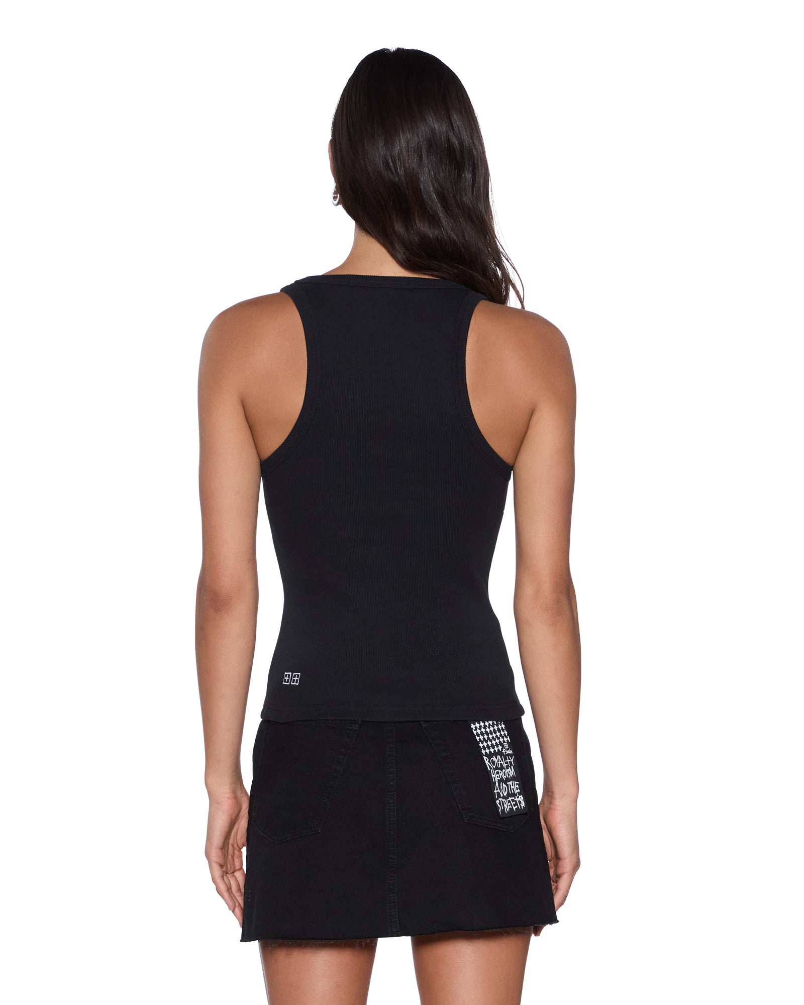 Stacked Origin Fitted Tank Top - Black - Image 4