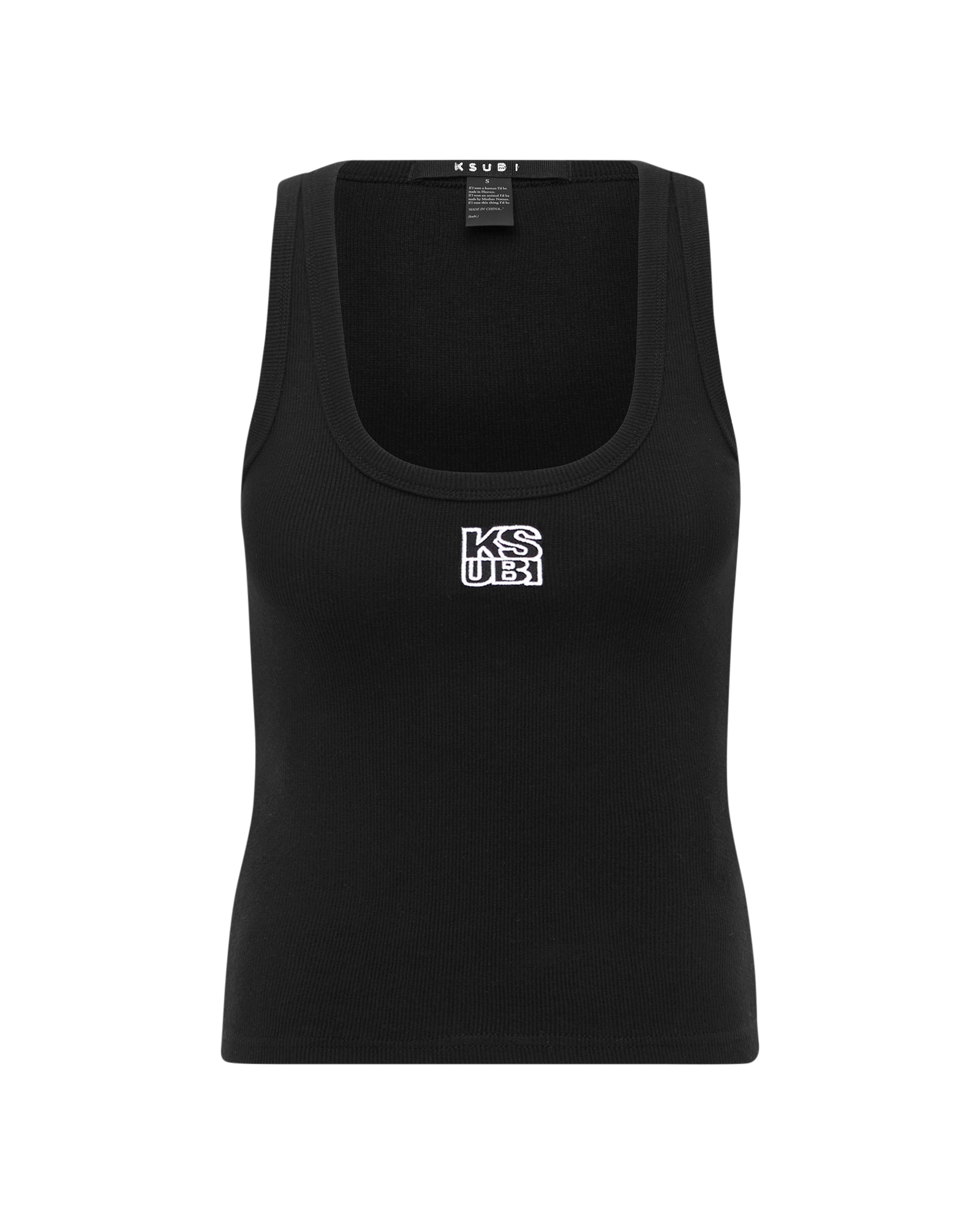 Stacked Origin Fitted Tank Top - Black - Image 5