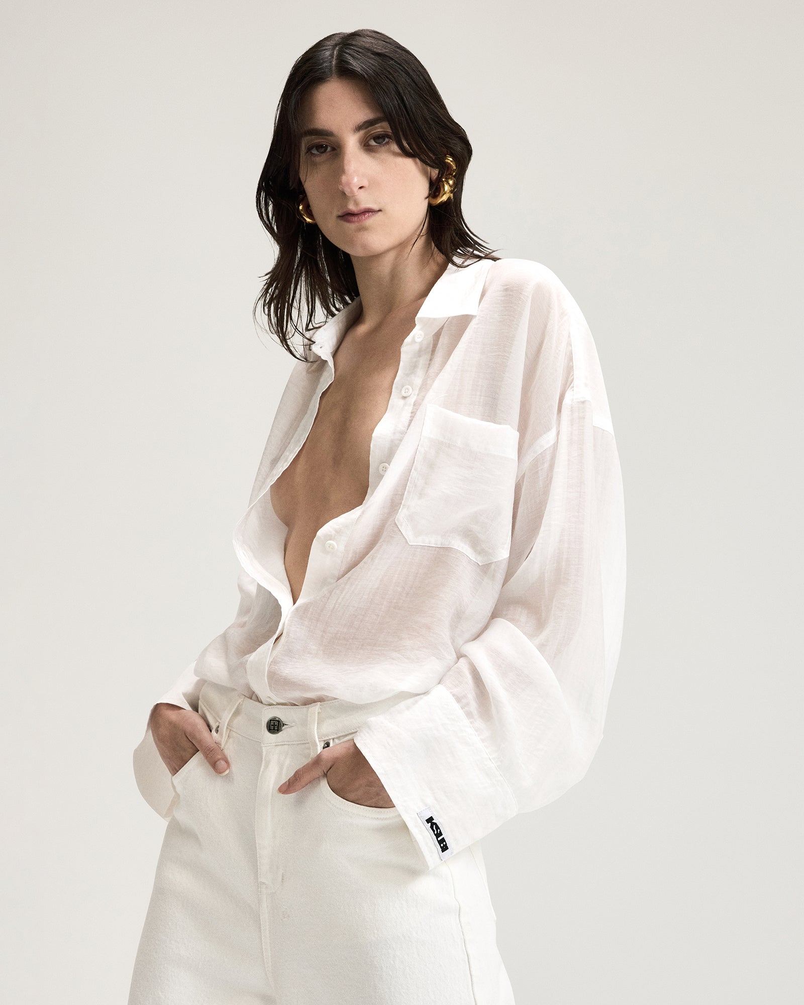 Womens Labels Astra Ls Shirt White Shirts - Image 5