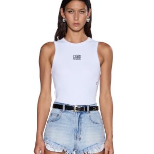 Stacked Syndicate Racer Back Tank - Xtra White