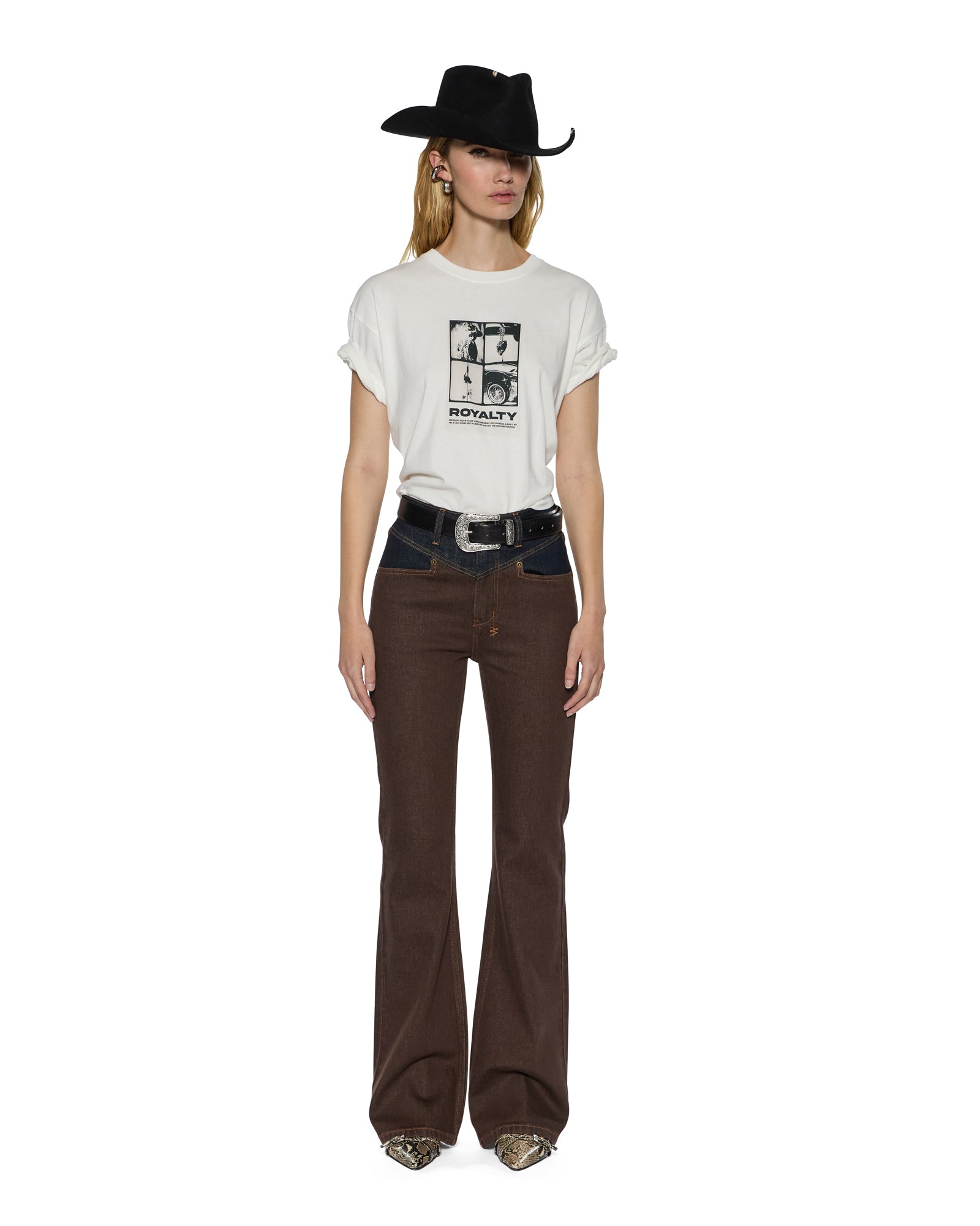 Womens Royalty Everyday Ss Tee Vintage White Tees - Image 2