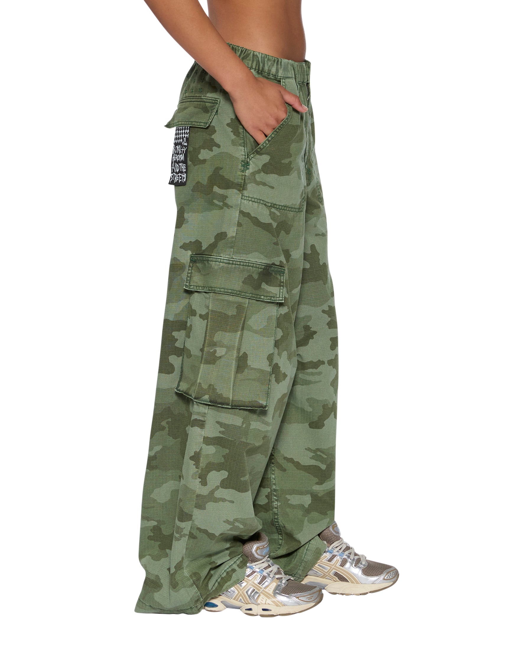 Womens Ksuper Cargo Pant Hash Camo Pants - Image 3