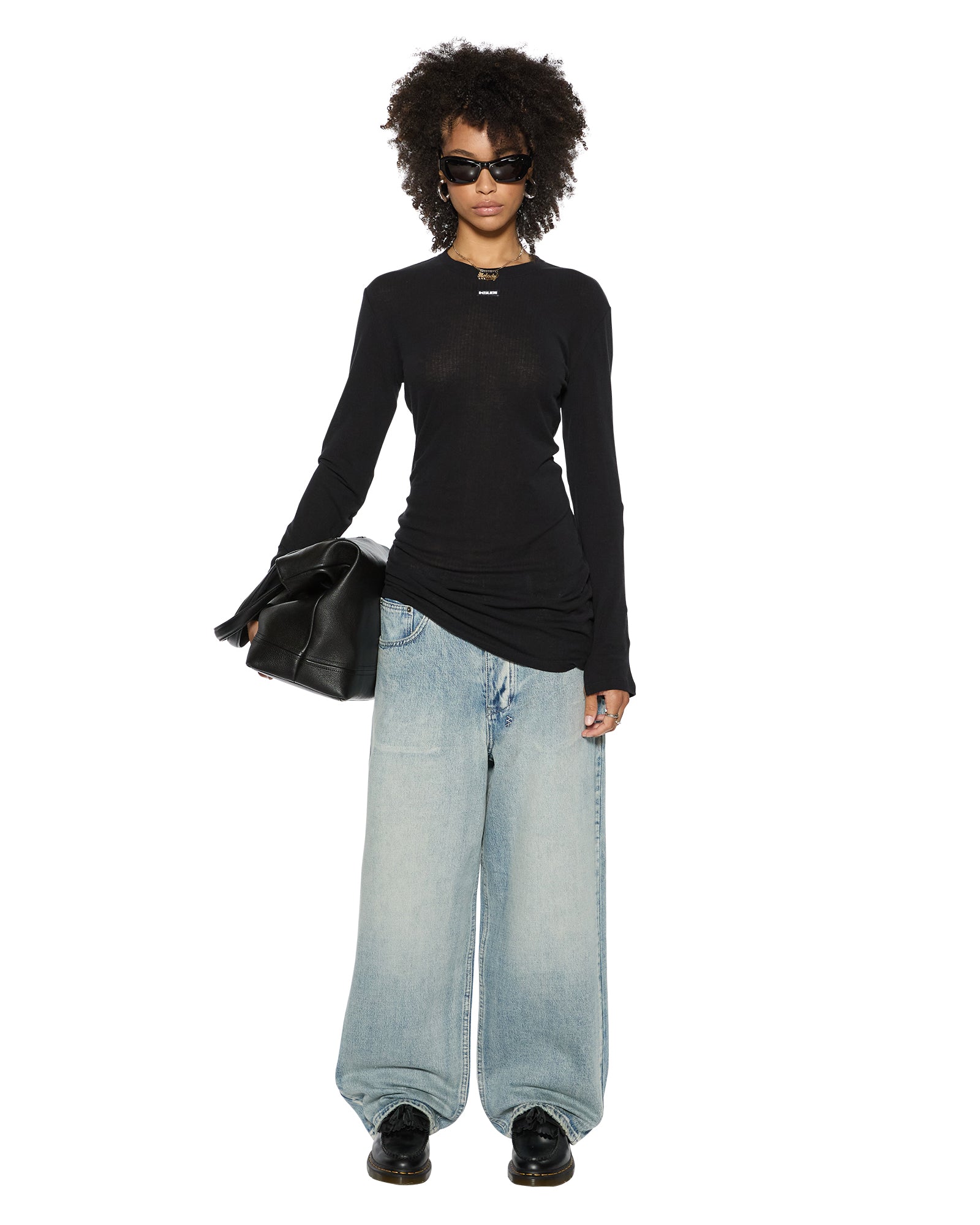 Womens Crawford Ls Mini Dress Black Dresses - Image 7
