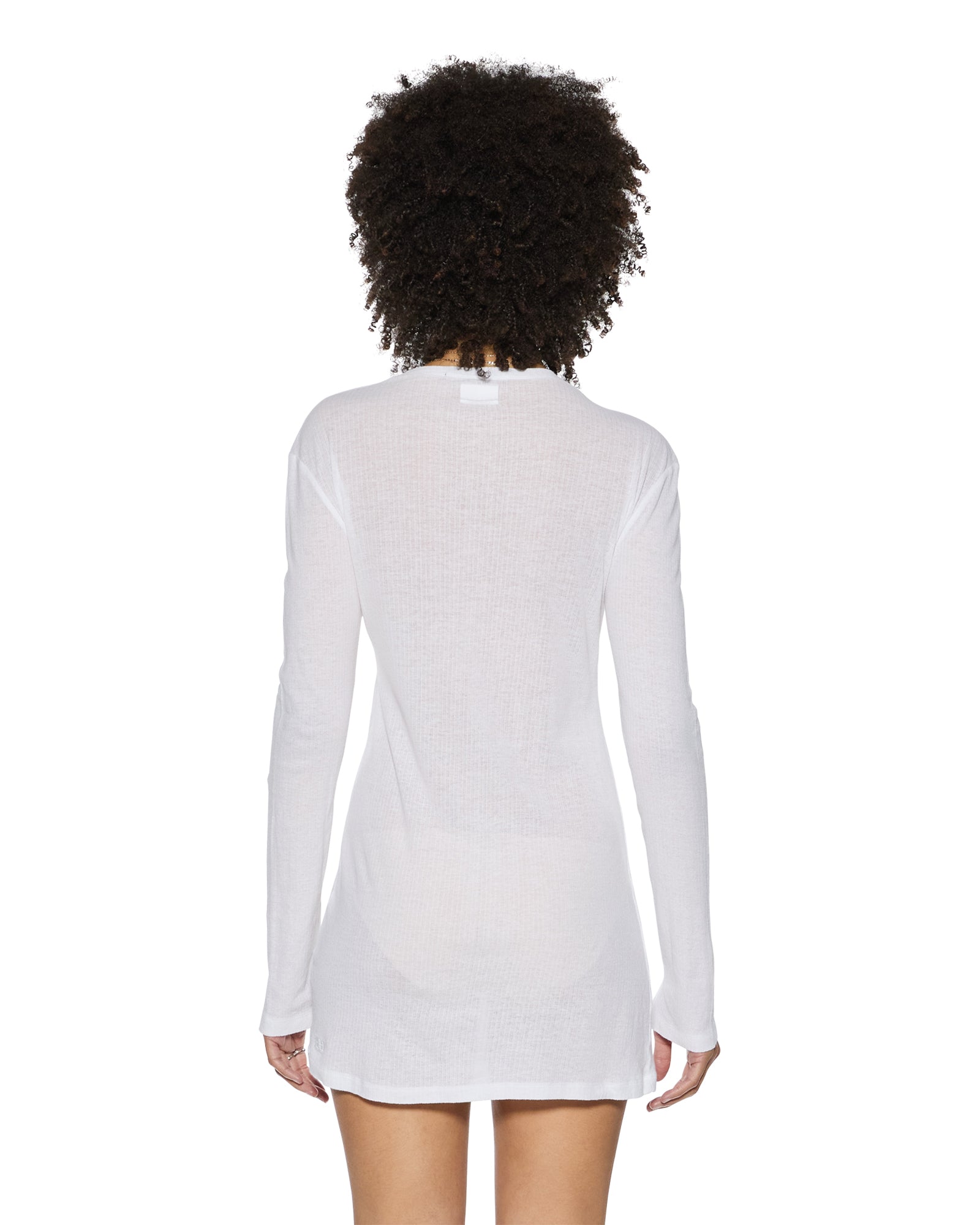 Womens Crawford Ls Mini Dress White Dresses - Image 4