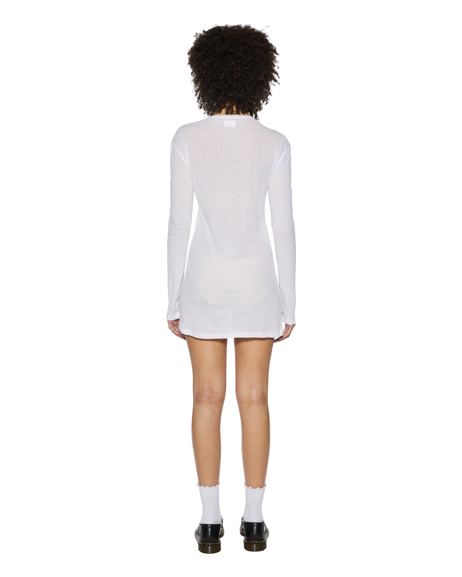 Womens Crawford Ls Mini Dress White Dresses - Image 6
