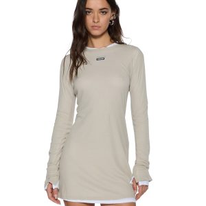 Womens Crawford Ls Mini Dress Taupe Dresses