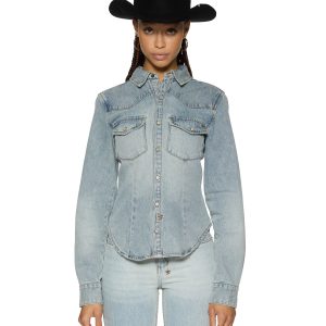 Bella Long Sleeve Shirt - Paragon Stone Wash Denim
