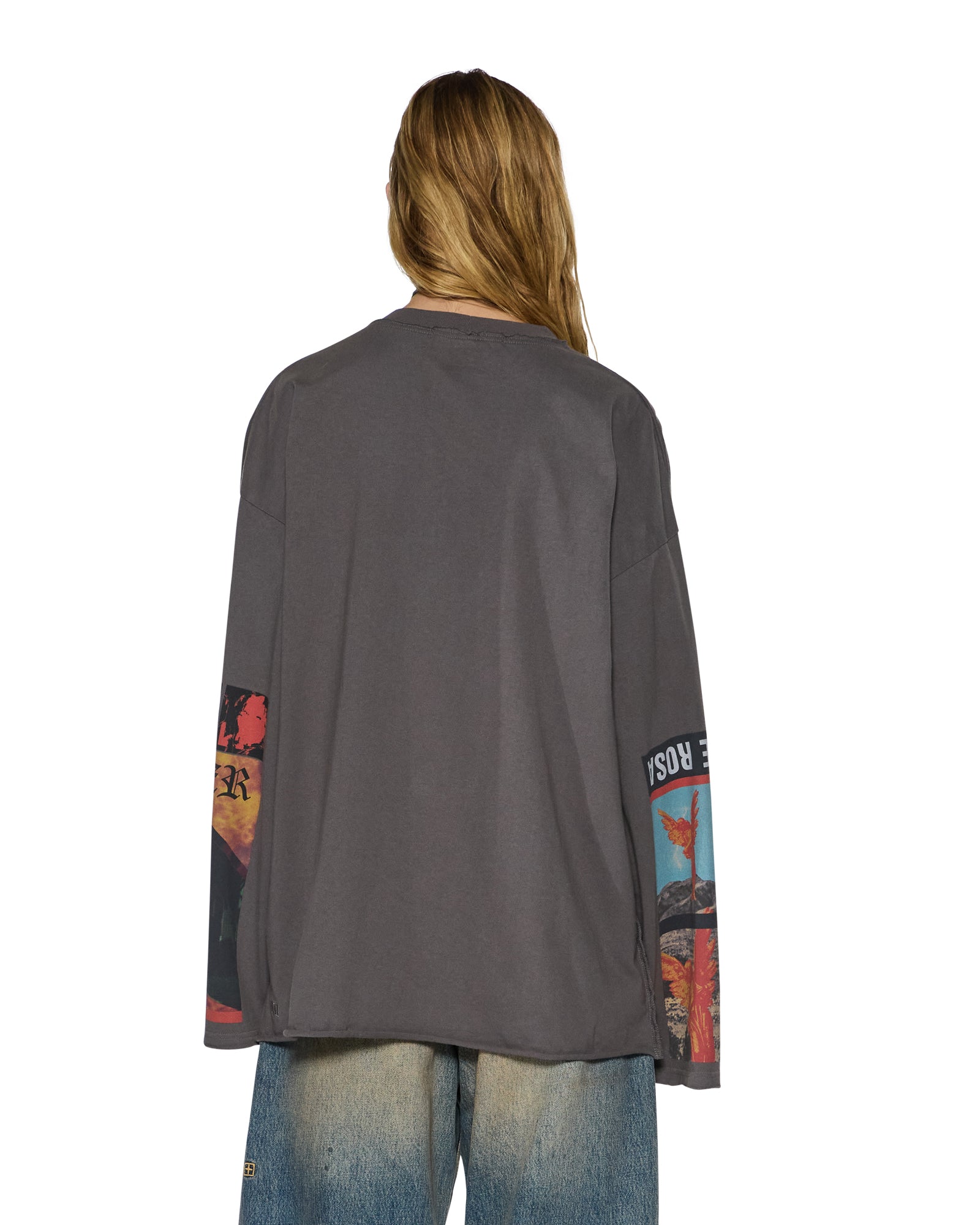 Womens Altar Ls Boyfriend Tee Charcoal Tees - Image 5