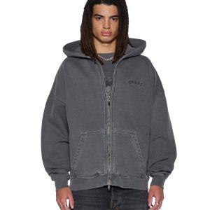 Mens Serpent Ekcess Hoodie Faded Black Fleece