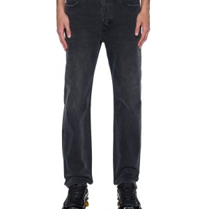 Mens Hazlow 3Rd Degree Black Straight Denim Jeans