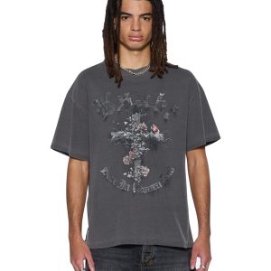 Mens Thorned Ekcess Ss Tee Charcoal Tees