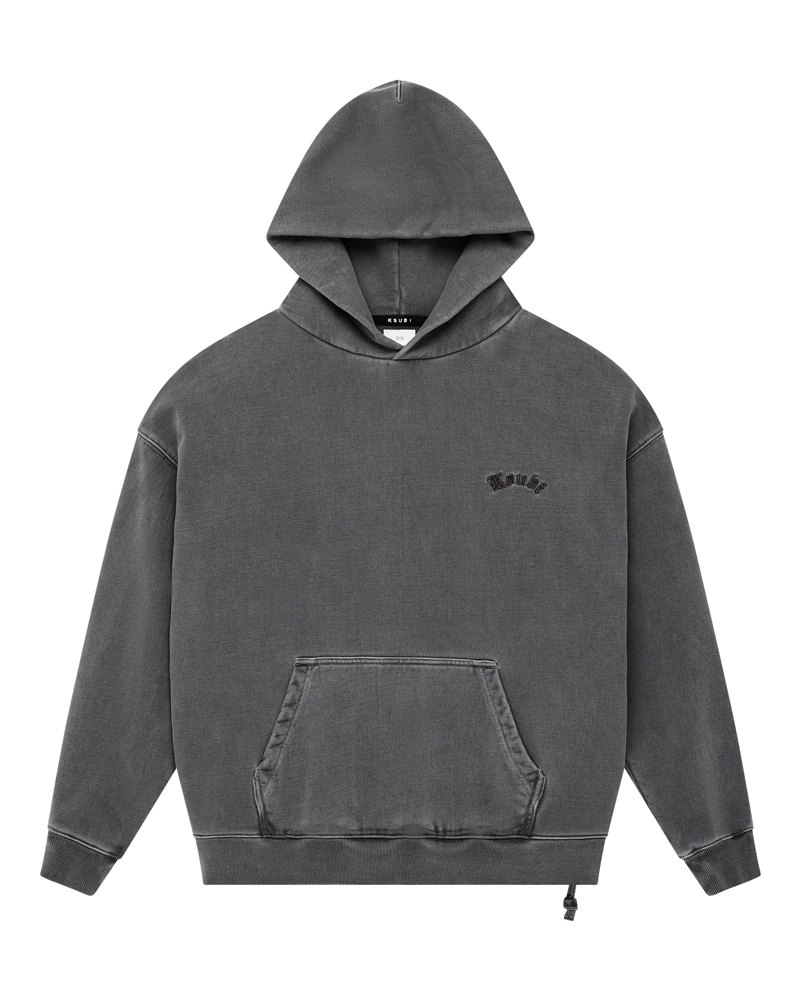 Mens Thorned Ekcess Hoodie Charcoal Fleece - Image 5