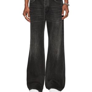 Bronko Emblem Bootcut Denim Jean - Black