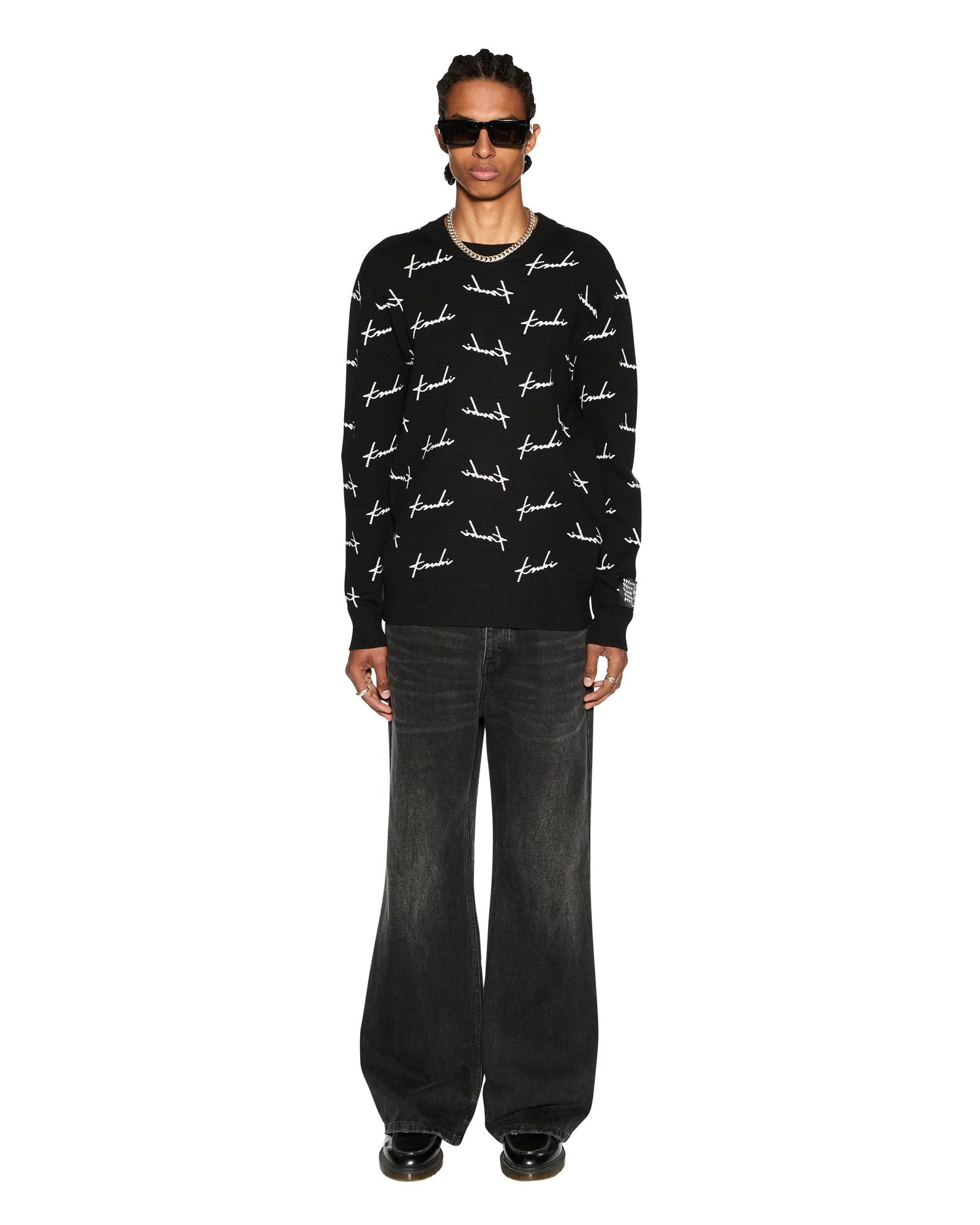 Bronko Emblem Bootcut Denim Jean - Black - Image 3
