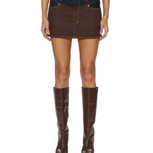 Womens Low Rider Mini Original Spliced Skirts