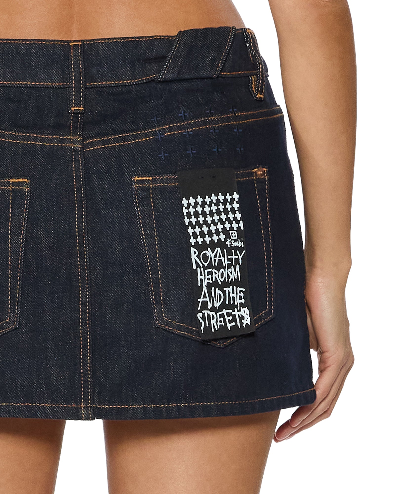 Womens Low Rider Mini Original Spliced Skirts - Image 3